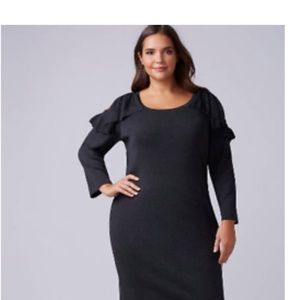 Lane Bryant Cold Shoulder Sweater Dress